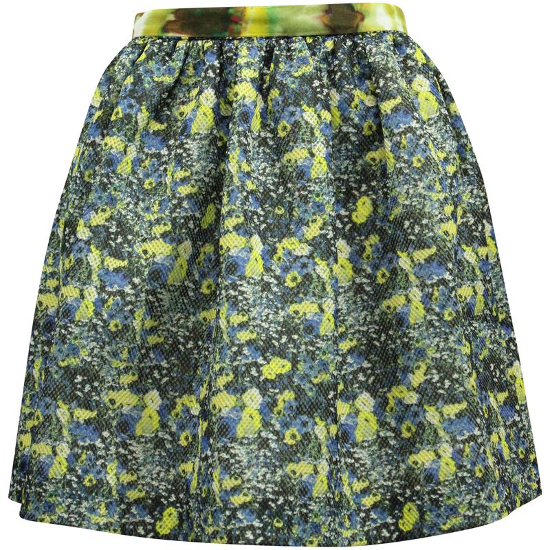 Msgm Printed Skirt In Multicolor Polyester